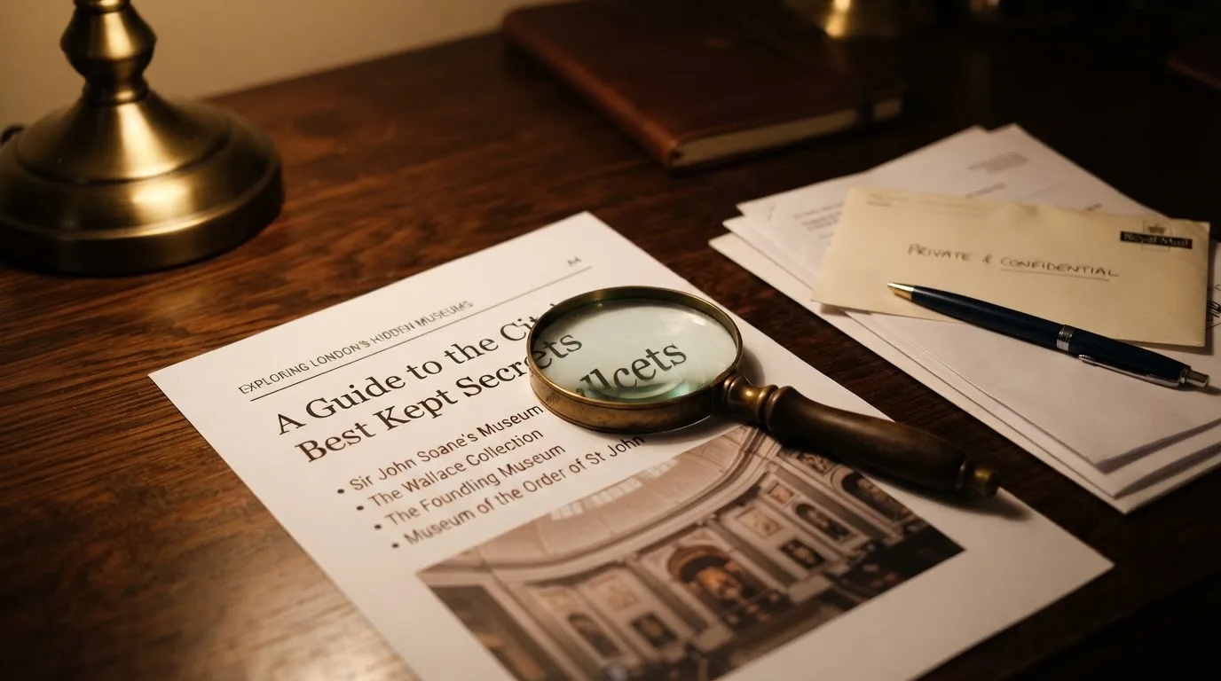 A magnifying glass rests over a printed regulatory certificate on a wooden desk.