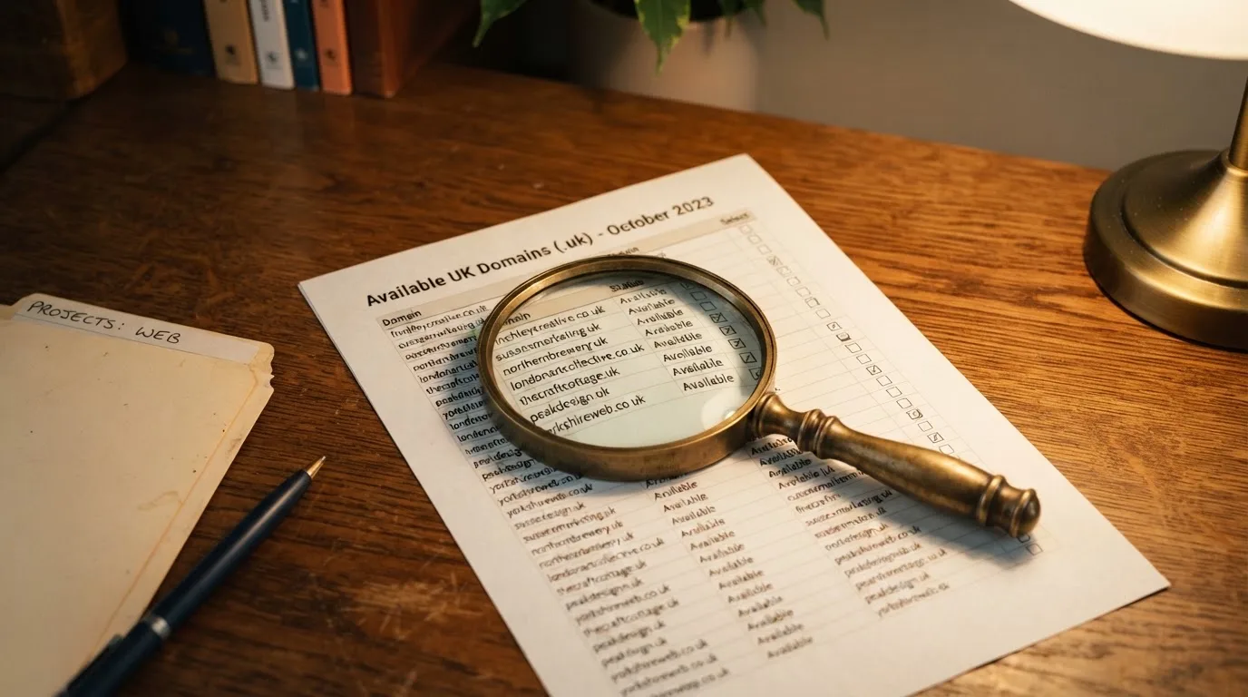 A magnifying glass rests over a printed regulatory certificate on a wooden desk.